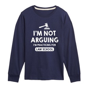 Boys' - Instant Message - I'm Not Arguing Practicing for Law School Long Sleeve Graphic T-Shirt - 1 of 4