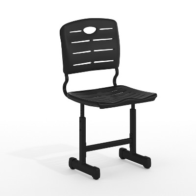 Photo 1 of Flash Furniture Nila Adjustable Height Black Student Chair with Black Pedestal Frame for School, Classroom, Remote Learning