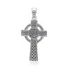 Slickblue Women's Celtic Cross Pendant Necklace, Sterling Silver with Knotwork Carvings, 0.94" Pendant, 18" Chain - 3 of 4