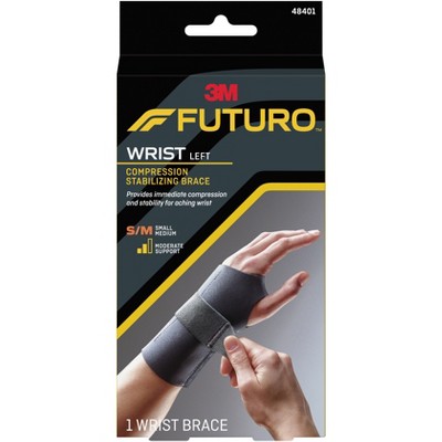 FUTURO Compression Stabilizing Wrist Brace, Left Hand, S/M