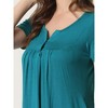 INSPIRE CHIC Women's 2 Pcs Sleepwear Summer Short Sleeves Solid with Pockets Nightgown - 4 of 4