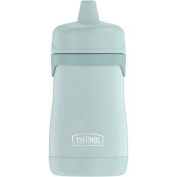 THERMOS Baby 10 Ounce Stainless Steel Vacuum Insulated Straw Bottle Gray