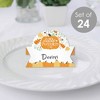 Big Dot of Happiness Little Pumpkin - Fall Birthday Party or Baby Shower Tent Buffet Card - Table Setting Name Place Cards - Set of 24 - 2 of 4