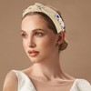 Unique Bargains Women's Elegant Heart Faux Diamond Wide Hairband 6.89"x5.51" 1 Pc - 2 of 3