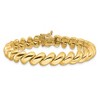 Black Bow Jewelry 14k Yellow Gold 10mm Polished Hollow San Marco Chain Bracelet - 3 of 4