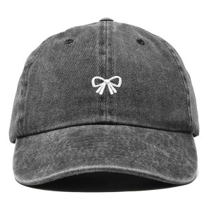 Dalix Bow Embroidered Coquette Cotton Summer Cute Outdoor Baseball Cap Dad Hat Womens - 1 of 4