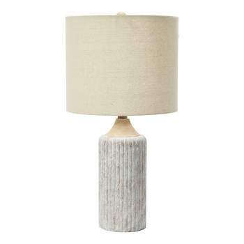 Storied Home 12" Round Cement Desk Lamp