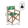 Cukor Classic Vintage Outdoor Acacia Wood Folding Director Chair with Canvas Seat- JONATHAN Y - 3 of 4