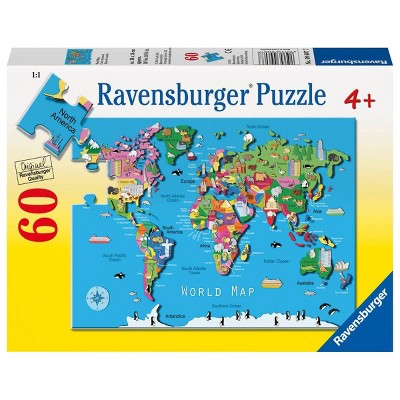 Ravensburger World Map Jigsaw Puzzle - 60pc