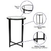 Emma and Oliver Glass Living Room Coffee Table with Crisscross Metal Frame - 3 of 4