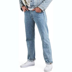 Levis Mens 501 Original Fit Jeans - Light Stonewash - 1 of 3