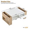 Coffee Table With Storage,Two Tone Coffee Table With 2 Drawers And Hidden Compartments,Coffee Tables For Living Room-Cuddlewood - 4 of 4