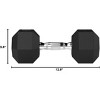 Rubber Encased Hex Dumbbell, Hand Weight for Home Gym Strength Training and Fitness Workouts - 2 of 4