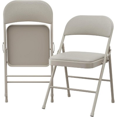 Garvee Metal Folding Chairs with Padded Cushion and Back, Metal Chairs with Cushion, Durable Steel Frame, Indoor Outdoor Portable Stackable Seat