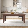 Coucheta 71" Farmhouse Dining Table for 6-8, Rustic Long Wood Kitchen Table with Sturdy Wooden Frame, Large Rectangular for Dining Room - 3 of 4