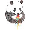 Junior's Design By Humans Pandas Love Ice Cream By radiomode T-Shirt - 2 of 3