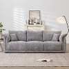 98.5"W Modern Chenille 3-Seater Sofa with Soft Arm Pillows, Comfy Sofa Couch with Deep Seat for Living Room, Bedroom and Office - ModernLuxe - 2 of 4