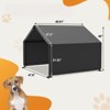 VisioGear Dog Shade Shelter, Portable Pet Tent, Water Resistant Dog House for Shade Protection, Garden, Patio, Backyard, Gray, 47.8"*46.6"*36" - 3 of 4