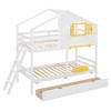 NicBex Twin Over Twin Bunk Bed with Guardrail and 2 Drawers,Loft Bed with Ladder and 1 Storage Box and Shelf,Noise Reduced Bunk Beds for Bedroom - 2 of 4