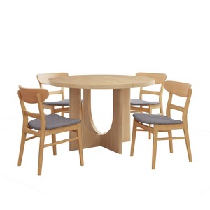 Christopher Knight Home Eliana 5pc Wood Upholstered Dining Set - 1 of 4