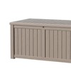 MAYEERTY 120 Gallon Large Capacity Outdoor Deck Box for Patio Furniture Cushions, Pillow with Wheels, Light Brown - 4 of 4