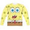 Men's Spongebob Squarepants Surprise Face Long Sleeve Costume T-Shirt - 2 of 4