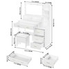 Vanity Desk, Makeup Vanity Desk with Mirror & 9 LED Light Bulbs - 2 of 4
