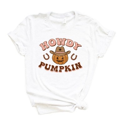 Simply Sage Market Women's Howdy Pumpkin Cowboy Short Sleeve Graphic Tee