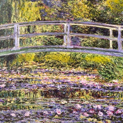 Ornate Gold Framed Water Lilies Canvas Print, 22.75" x 18.75"