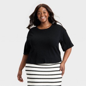 Women's Leisure Studio Boxy Short Sleeve T-Shirt - Universal Thread™ - 1 of 3