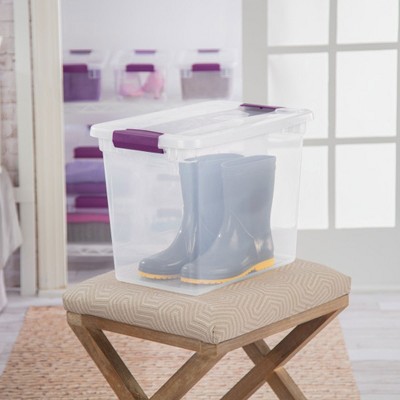 ClearView Kids' Room 27 Quart Plastic Stackable Storage Box with Latch Lid