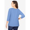 Jessica London Women's Plus Size Stretch Cotton Scoop Neck Tee - 3 of 4