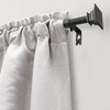 Lumi Home Furnishings 48"x84" Decorative Drapery Single Rod Set with Flat Square finials Dark Gray - 2 of 4