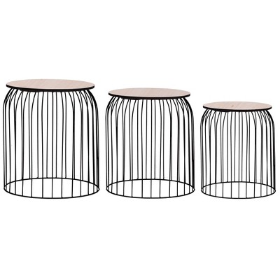 vidaXL Coffee Tables 3 pcs Black