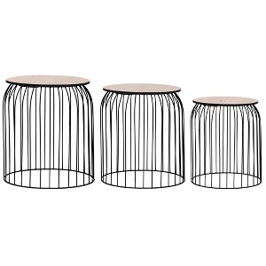 vidaXL Coffee Tables 3 pcs Black - 1 of 4