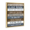 Stupell Industries Life Is Simple Lake House List Floating Frame Canvas Art - 2 of 4