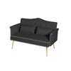 NicBex Luxury Loveseat,Modern Small Velvet Loveseat Sofa with Tufted Back & Metal Legs,2-Seater Couch for Living Room - 4 of 4