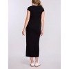 Women's Short Sleeve Henley Bodycon Maxi Dress | Motherhood Maternity - 2 of 4