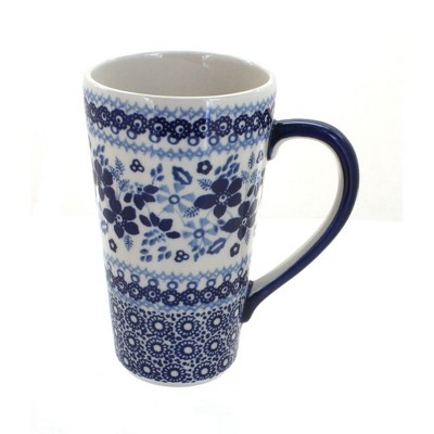 Blue Rose Polish Pottery K083 Manufaktura Large Coffee Mug