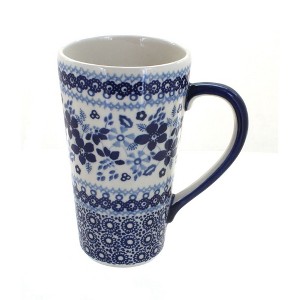 Blue Rose Polish Pottery K083 Manufaktura Large Coffee Mug - 1 of 2