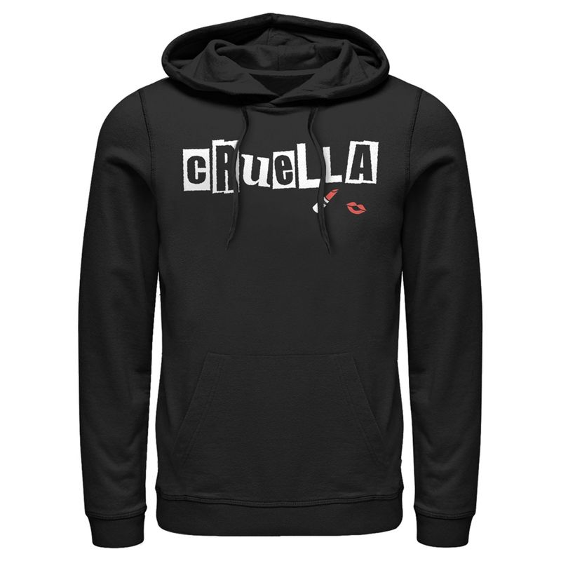 Men's Cruella Lipstick Logo Pull Over Hoodie, 1 of 5