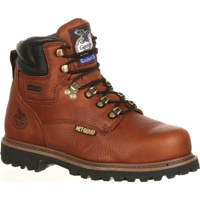 Men s Brown Georgia Boot Hammer Internal Metatarsal Steel Toe Work