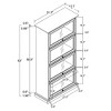 Sevobal Decorative Storage Cabinets, Multi-Compartment Display, Elegant and Functional, Ideal for Home Library, Black, 31.5*13.7*63 - 3 of 4
