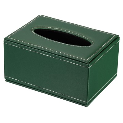 Unique Bargains Rectangle PVC Leather Waterproof Tissue Box Cover for Countertop