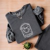 Simply Sage Market S.W.Smiley Support Your Local Planet Lightweight Garment Dyed Sweatshirt - 3 of 4