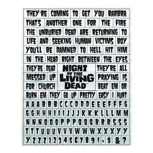 Nerd Block Night of The Living Dead Word Puzzle Magnet Set - 1 of 3