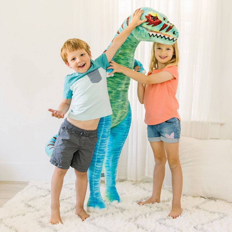 Melissa &#38; Doug Jumbo T-Rex Dinosaur - Lifelike Stuffed Animal (over 4 feet tall), 3 of 11