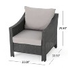 GDFStudio Vincent Outdoor Wicker 5 Piece Chat Set with Cushions - 4 of 4