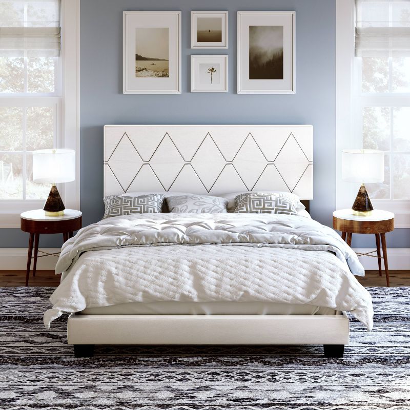 Darcy Diamond Stitched Upholstered Bed - Eco Dream, 5 of 12