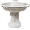 Sunnydaze 52"H Electric Fiberglass 4-Tier Fruit Top Outdoor Water Fountain, White Finish - image 4 of 4